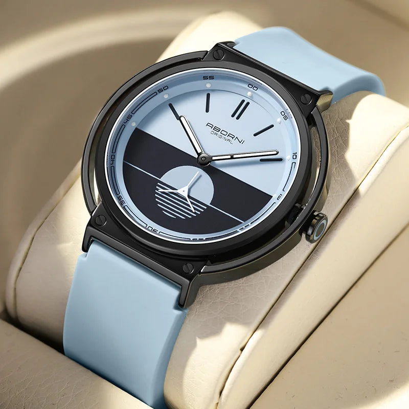ABORNI Top Luxury Brand Quartz Watch Men Silicone Strap Military Watches Waterproof Fashion Male Wristwatch Relogio Masculino