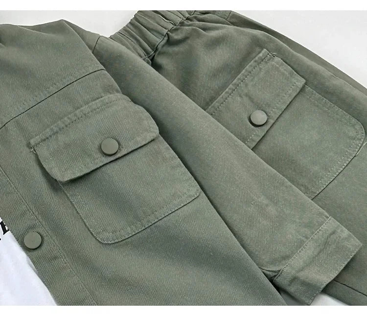 Boys' suit 2025 autumn new fashionable top pants sports casual workwear  children's clothing jacket