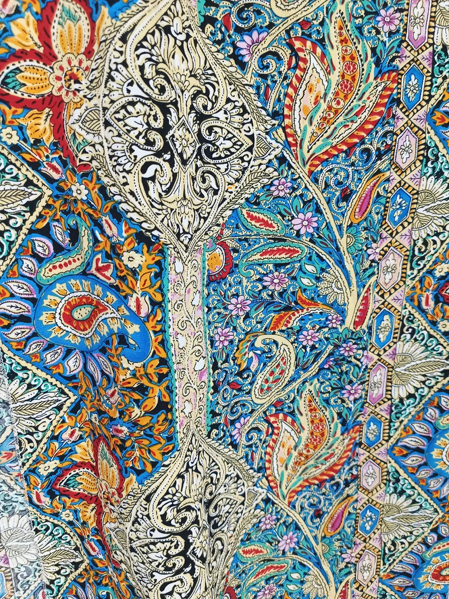 Fashion Vintage Paisley Bikini Cover Ups Summer Chiffon Cardigan Cape Women Beach Swimsuit Sun Protection Smock Loose