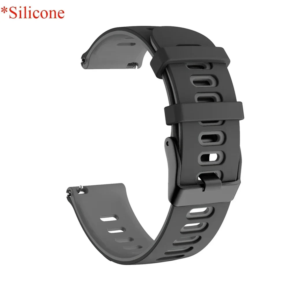 Replace Watchband For Garmin Venu sq 2 3 Vivoactive 4 5 6 Sport Bracelet Forerunner 570 165 265 255Music 20mm/22mm Leather Strap