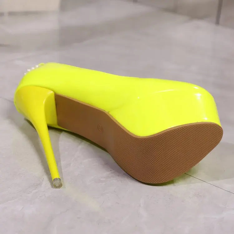 New Sexy Leather Platform Sandals High Heels Women's Summer Wedding Shoes plus Size 45 Party Dress Pumps Brand