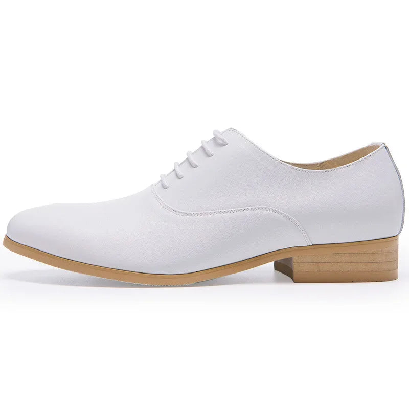 Luxury White Wedding Shoes for Men Genuine Leather 2026 Handmade Designer Brand Fashion Autumn Quality Formal Social Shoes Man