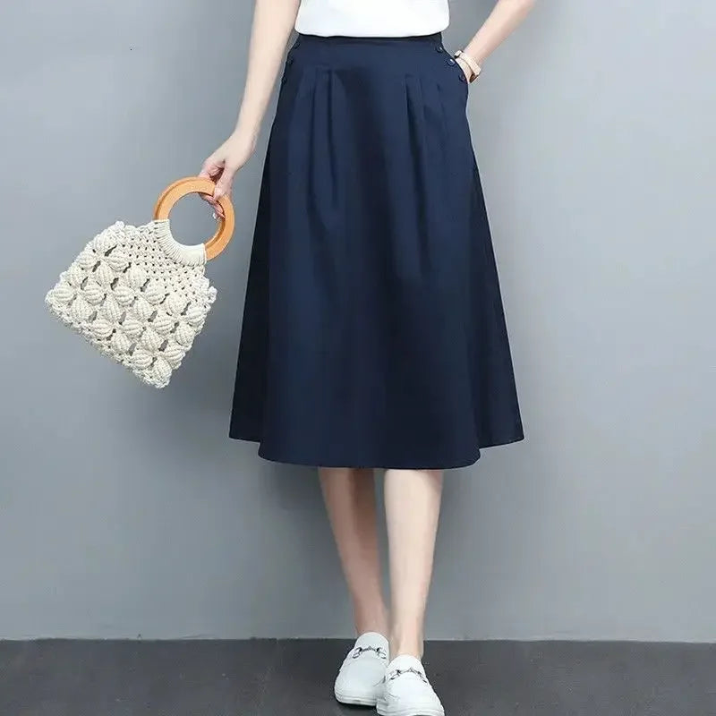 Female Skirts Korean Style A Line Women's Skirt Stylish Harajuku Premium Fashion Chic and Elegant Streetwear Modest Aesthetic V