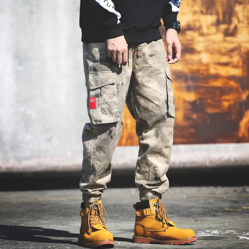 Workwear Camouflage Pants for Men - High-end Spring/autumn New Style Pants, Loose Fit, Casual, Rolled Cuffs, Durable