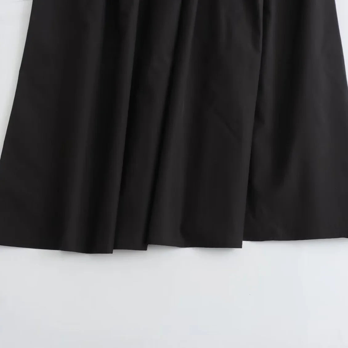 Mooyufon Women's Fashion Spring New Black Wide Pleated Swing Vintage Chic Female High Waist  Elegant A-line Long Skirt Mujer