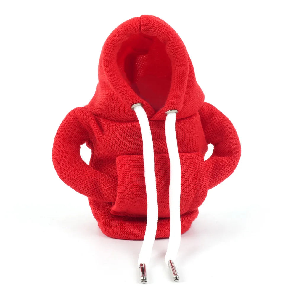 Hoodie Creative Car Handle Gear Shift Knob Lever Cover Fashion Cute Car Gear Sweatshirt Change Lever Cover Interior Accessories