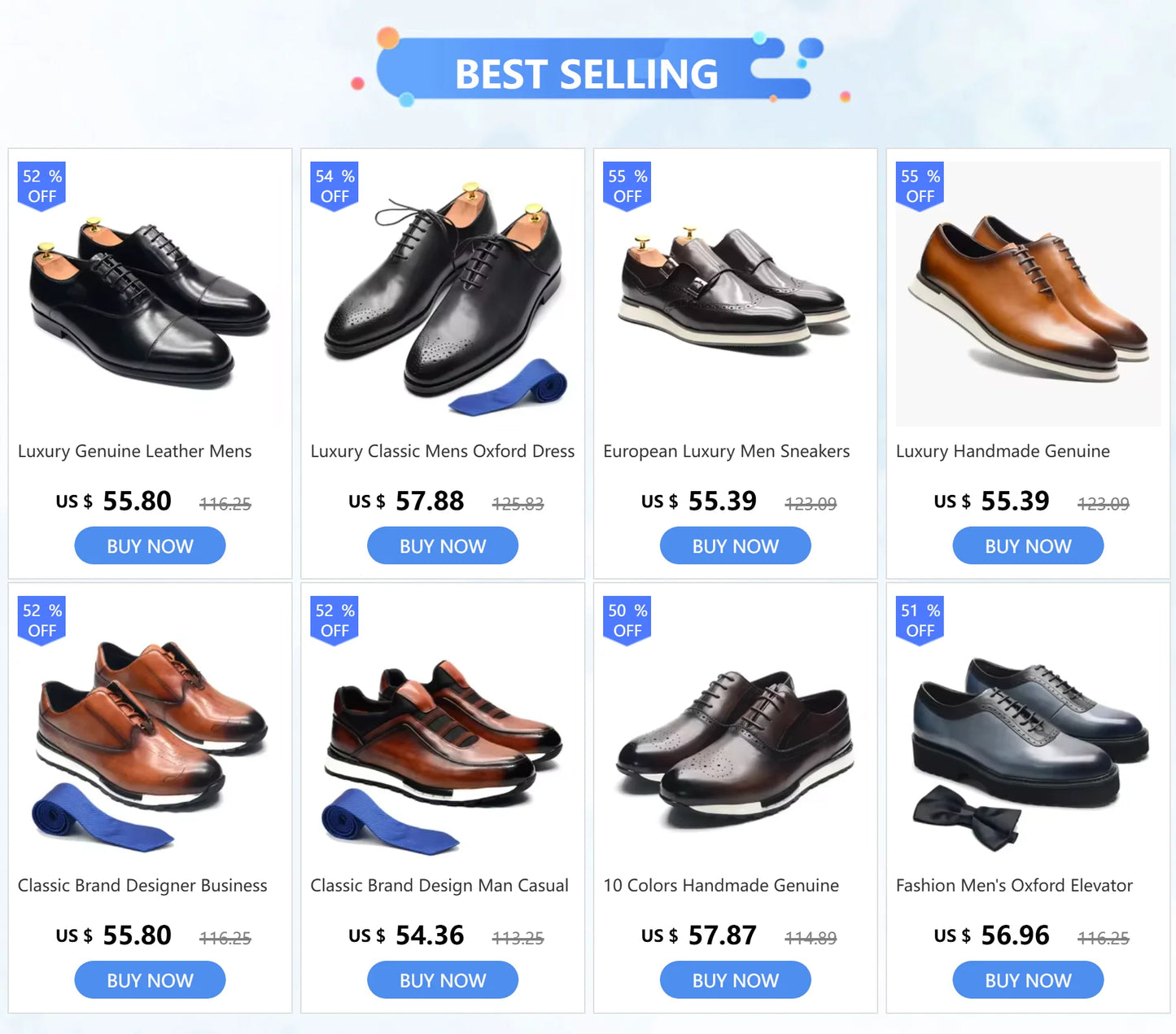 Classy Men's Oxfords Wedding Formal Shoes Handmade Genuine Leather Lace-up Brogue Round Toe Business Office Dress Shoes for Men