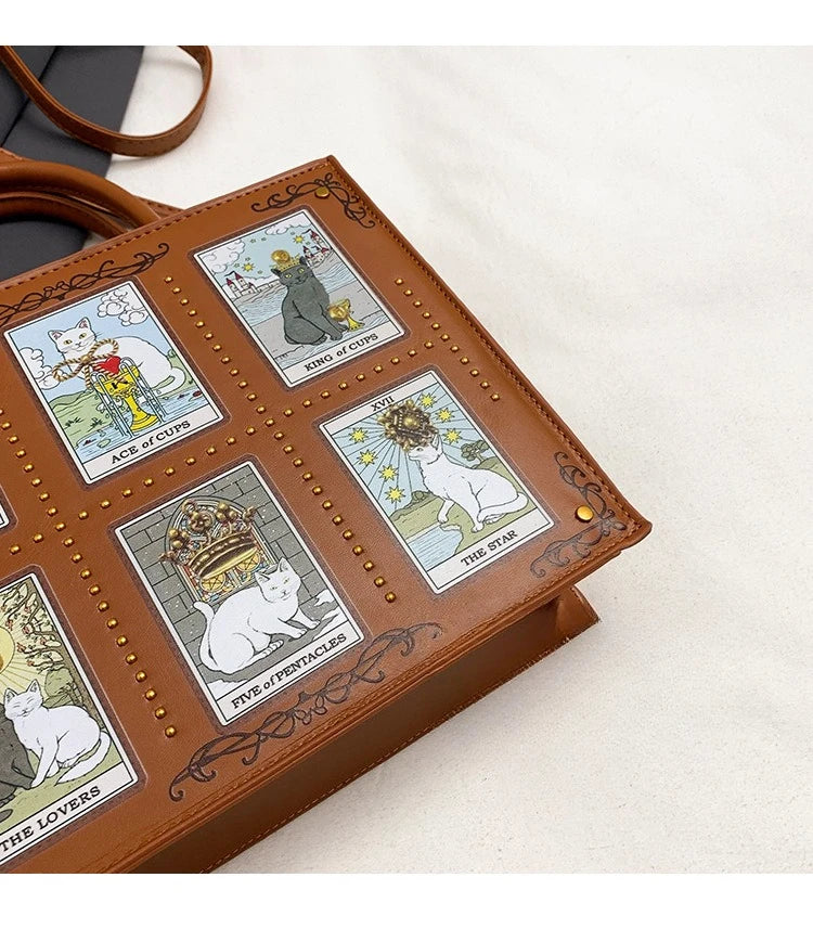 Vintage and Luxury Designer Bag Popular Fashionable Tote Bag Large Capacity with Delicate Embroidery Cat Printing Bag for Women