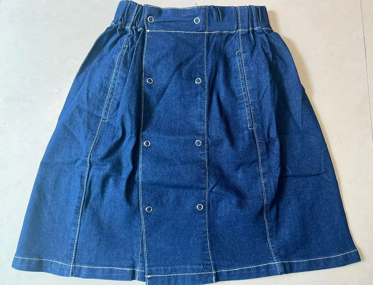 kids dress SS26 new SUMMER girls cute print Denim dresses