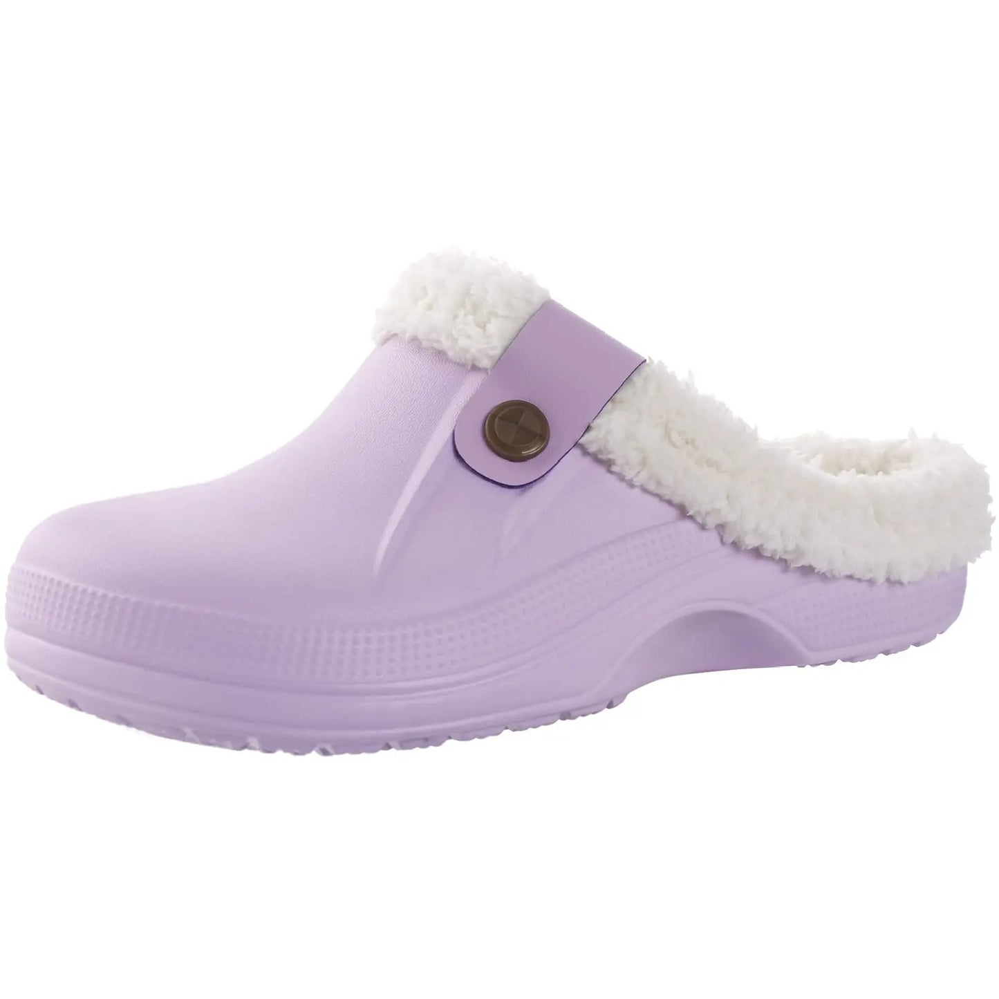 Crestar New Home Warm Slippers For Women Men Winter Soft Plush Slippers Female Clogs Outdoor Waterproof Non-slip Cotton Slippers