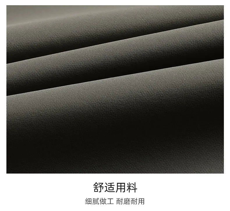 2026 New Men's Spring Lapel Zip-Up Jacket Spandex Fabric Casual Business Outerwear Windproof Anti-Wrinkle Coat