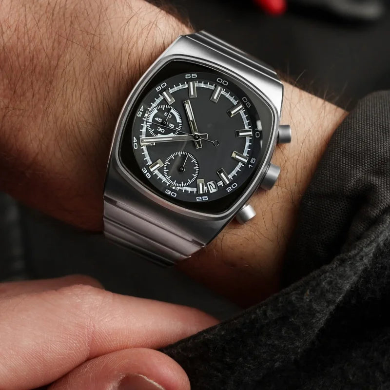 CILOA square sports watch men's high-quality gift light luxury trend fashion 2025 new stainless steel waterproof quartz watch