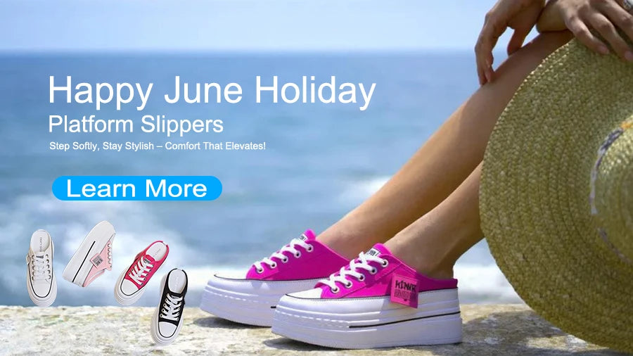 Fujin flip flops women 7.5cm Platform Slippers Denim Chunky Sneaker Casual Comfy Breathable Summer Shoes Women's slippers