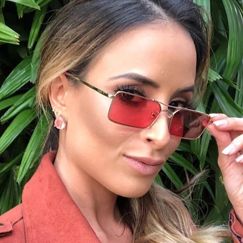 Clearance Metal Vintage Sunglasses Women  Men Luxury Brand Double Bridge Glasses Women Designer Eyewear Men Oculos De Sol BAZAARHUBO