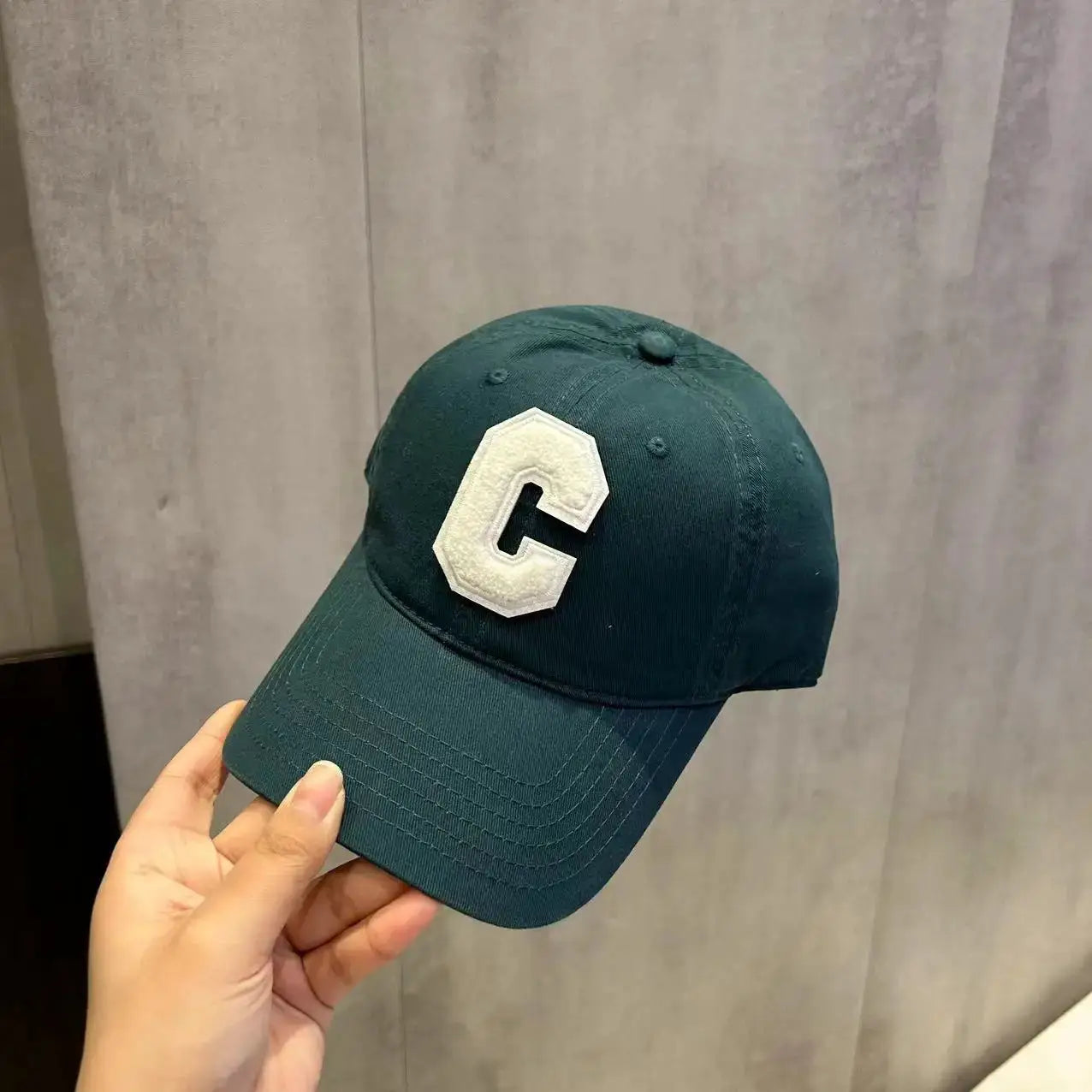 Fluorescent Yellow Duck Tongue Hat C-Letter Fashion Hip Hop Hat Casual Hat Korean Street Minimalist Sunshade Baseball Hat BAZAARHUBO