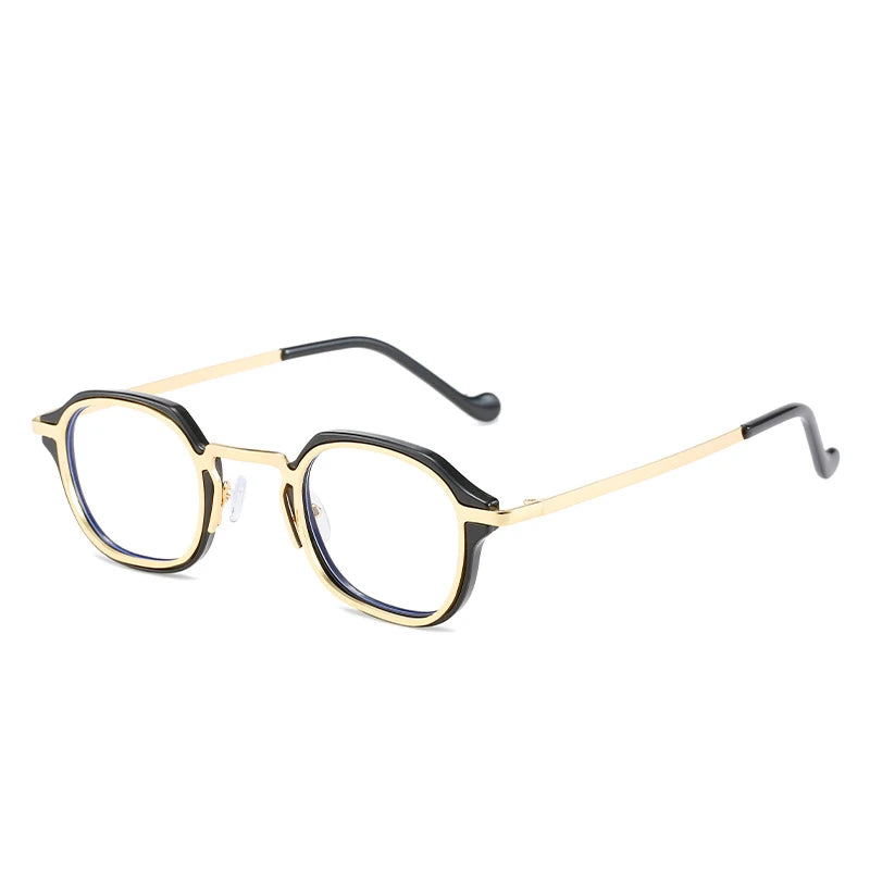 Blue Light Computer Glasses Men TR90 Metal Round Frame Myopia Glasses Women Vintage Optical Nearsighted Eyeglasses 0 To -600 BAZAARHUBO