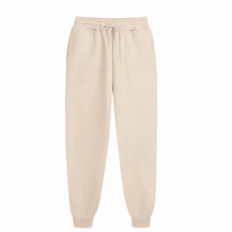 Mens Casual Pants Autumn Winter Fleece Sweatpants Men Running Jogger Sports Gym Trousers Fashion Solid Color Workout Long Pants
