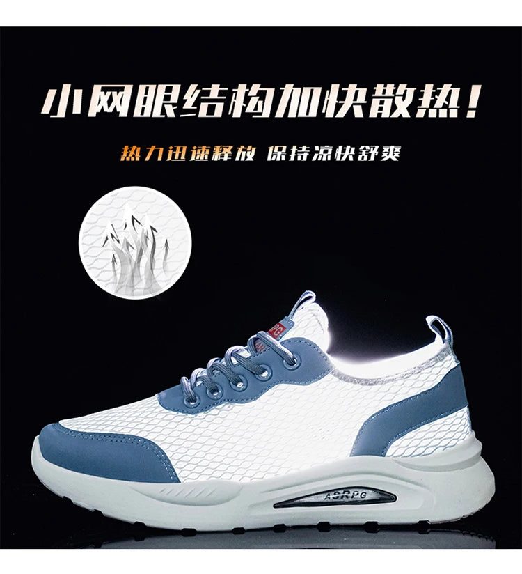 New Summer Sports Shoes for Men, Versatile Low-Top Trendy Running Shoes, Casual Mesh Fashion Shoes Suitable for Outdoor Sports