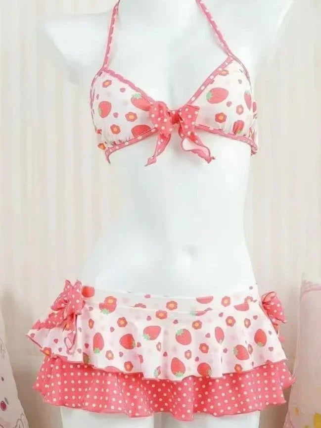 Fashion Women Halter Neck 3 Piece Bikini Set Removable Padding Adjustable Straps Elegant Summer Beach Outfit Swimwear 2026 New
