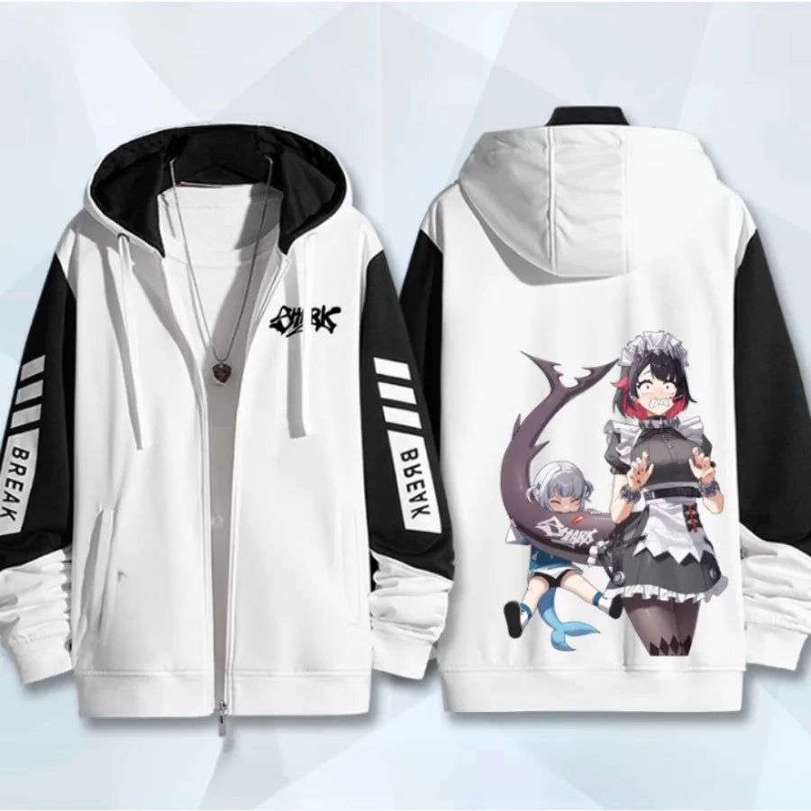 Anime Zenless Zone Zero Zip Up Women/Men Hoodie Sweatshirt ZZZ ZZZERO Ellen Joe Cosplay Zipper Hooded Jacket Outwear BAZAARHUBO