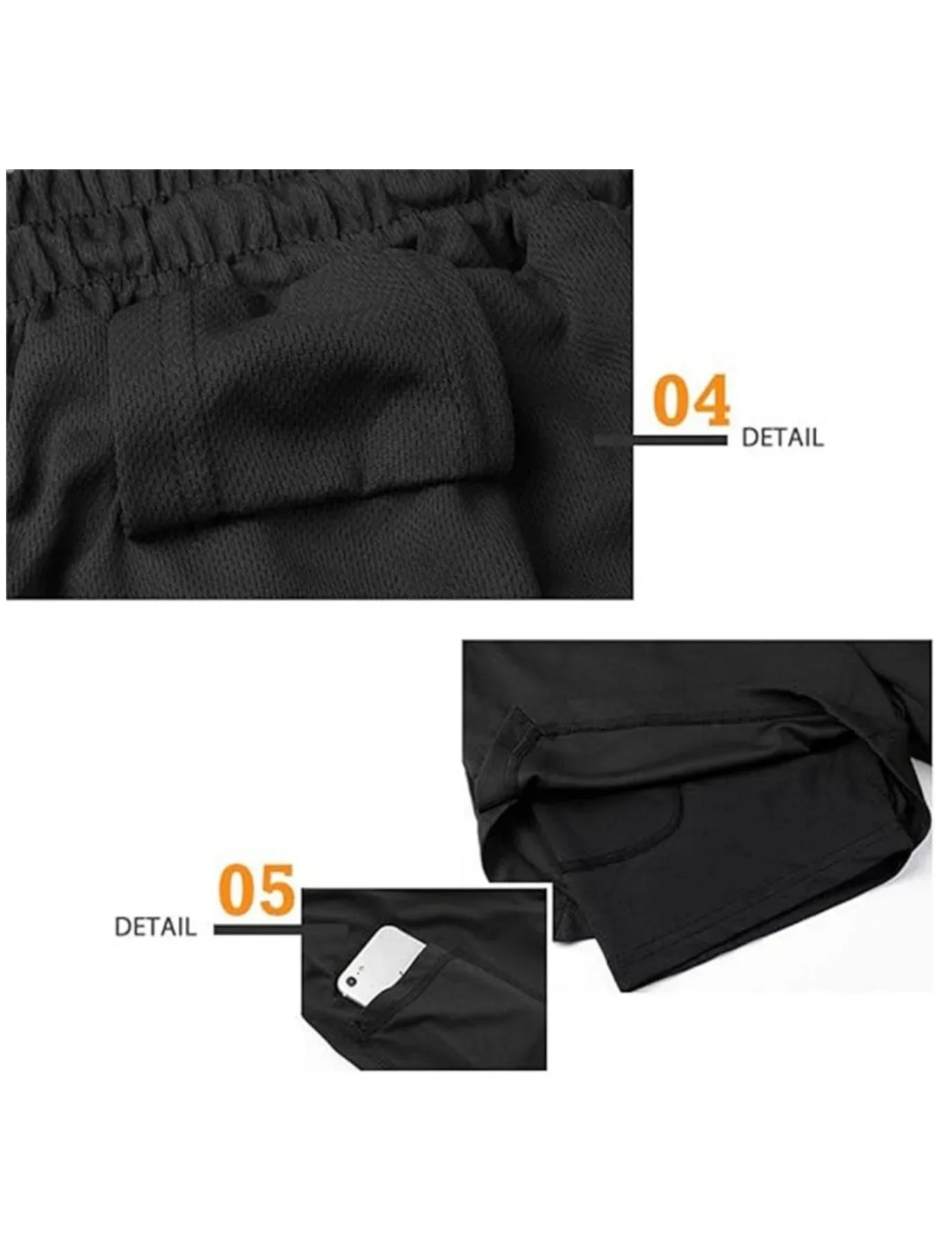 Training Jogging Men's Fitness Jogging Sports Basketball Training Pants 2-in-1 Double-layer Multifunctional Shorts Double Deck