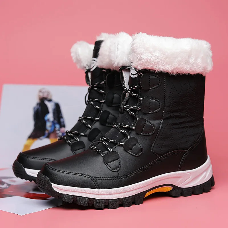 Winter New Women's Boots Plush Warm Women's Snow Boots Outdoor Non-slip Sneakers High Quality Waterproof Women Boots Botas Mujer