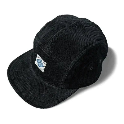 Non Stock 5 Panel Corduroy Hat with Snap Closure Baseball Cap Hip Hop Biker Board Cap BAZAARHUBO