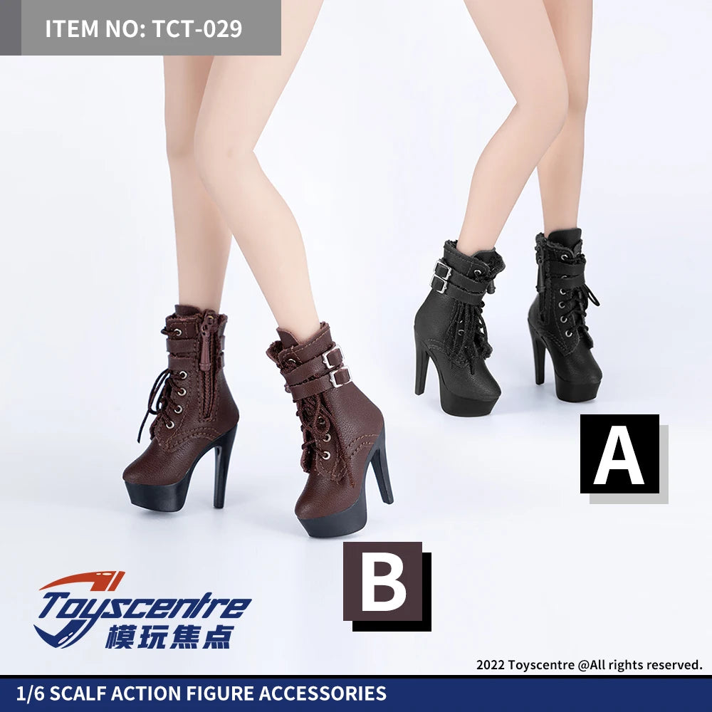 Toyscentre TCT-029 TCT-020 1/6 Female High Heels Boots Hollow Shoes Model TCT-003 4 5 6 7 8 9Fit 12'' Soldier Action Figure Body