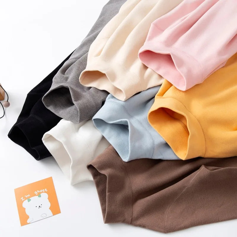 Children's Clothing Boys Girls Winter Thermal T-shirts Turtleneck Solid Long Sleeve Soft Warm Fleece Bottoming Shirts Kids Tops