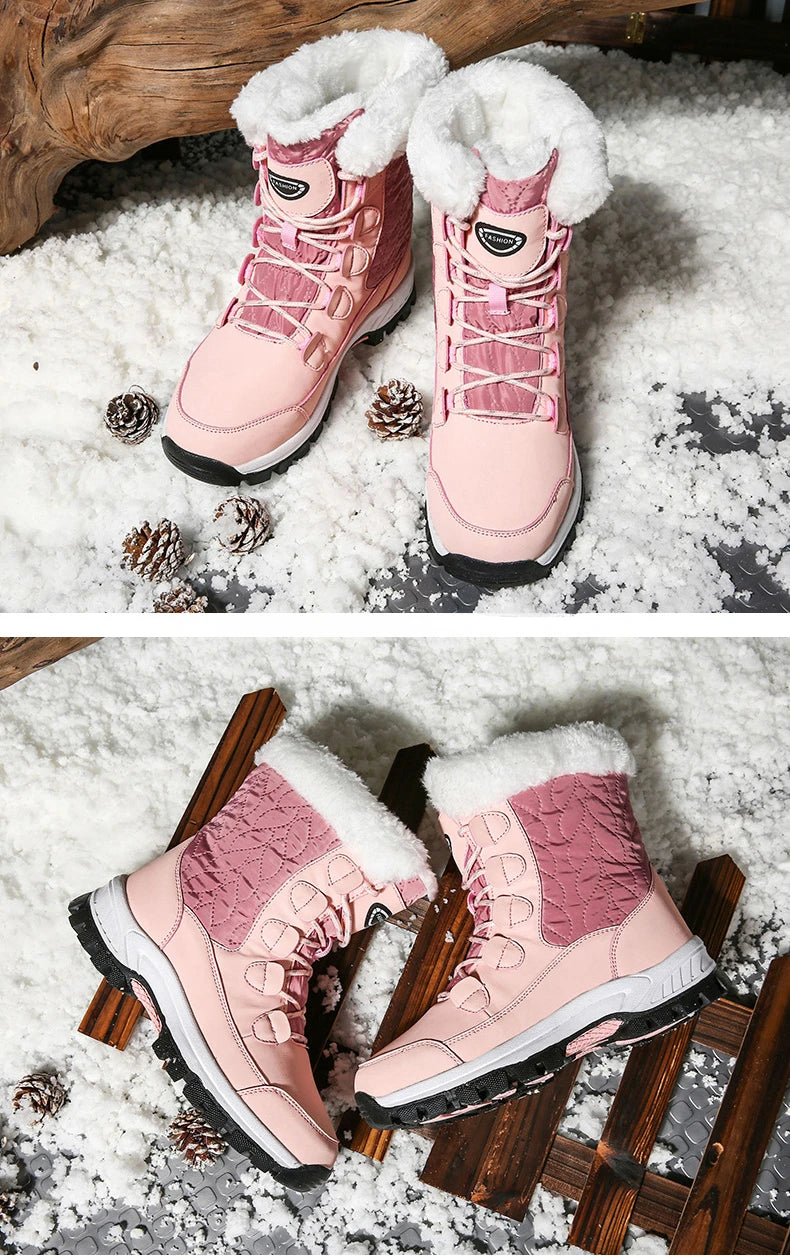 Winter New Women's Boots Plush Warm Women's Snow Boots Outdoor Non-slip Sneakers High Quality Waterproof Women Boots Botas Mujer
