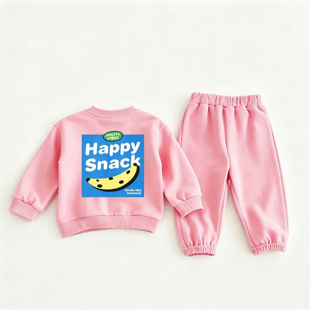 Toddler Fashion Casual Clothes Long-sleeved Outfits Baby Girls Cartoon Sweatshirts+Pants Two Piece Set Outer Wear Kids Tracksuit