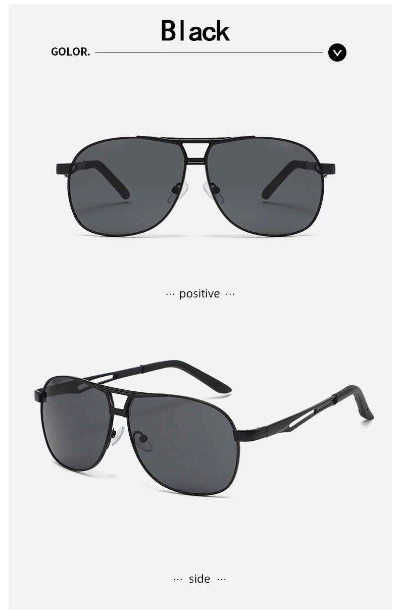 Sunglasses for Men Aviator  UV 400 Protection Military Style Metal Mirror Sun Glasses 1021 BAZAARHUBO