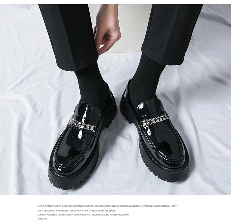2024 classic leather men's casual leather shoes men wedding leather business men's dress pointed casual youth British style
