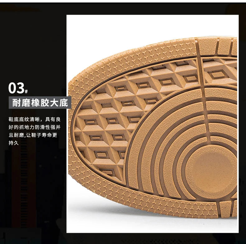 Men Genuine Leather Casual Shoes Men Sneakers Men Skateboard Shoes Comfortable Platform Male Footwear Height Increase Insole 6-8