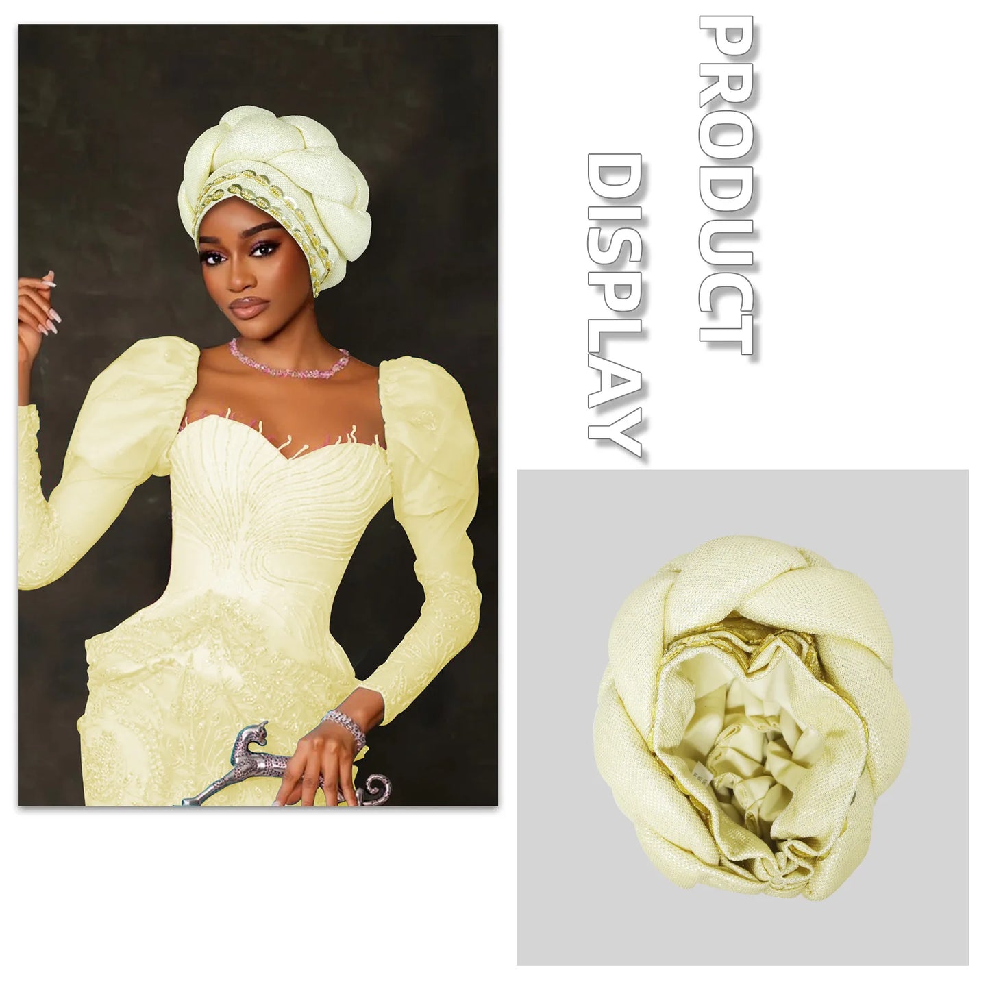 Fashion Hats for Women African Headtie Turban Auto Gele Head Wraps Cap Wedding Party Muslim Hijab Bonnet Headscarf Nigeria Geles