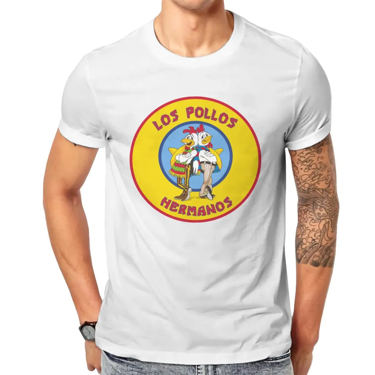 Funny Breakings Bads T-Shirt Men Crewneck Cotton T Shirt Chicken Brothers Short Sleeve Tees Printing Tops