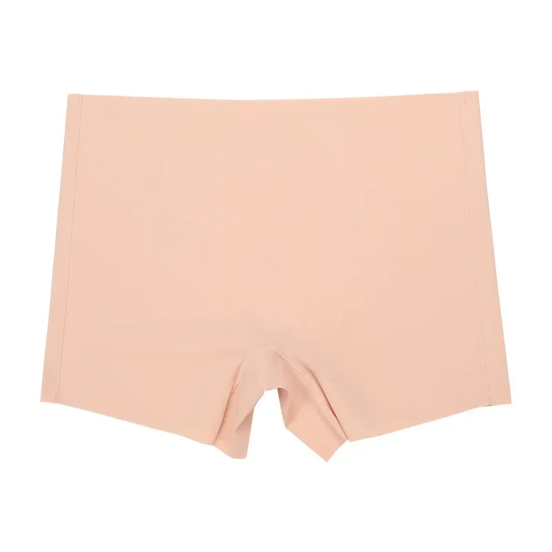 Safety Pants Women's Boxer Underwear Traceless Mid Waist plus-Sized plus Size Ice Silk Leggings Women Can Wear outside
