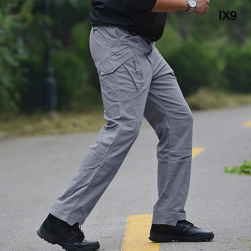 IX9 Stretch Tactical Pant City Cargo Pants Cotton Multi Pockets Work Pant Men Outdoor Hiking Camping Trousers A2FIX9