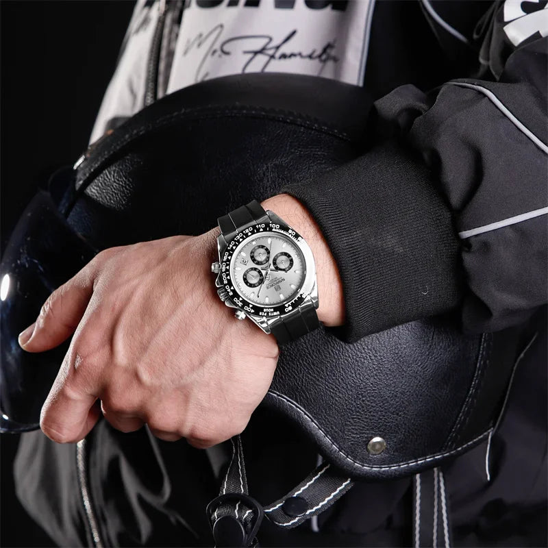 NAVIFORCE Fashional Watches For Men Silicone Band Casual Sport Chronograph Luminous Wristwatch Relogio Masculino Male Gift 2025