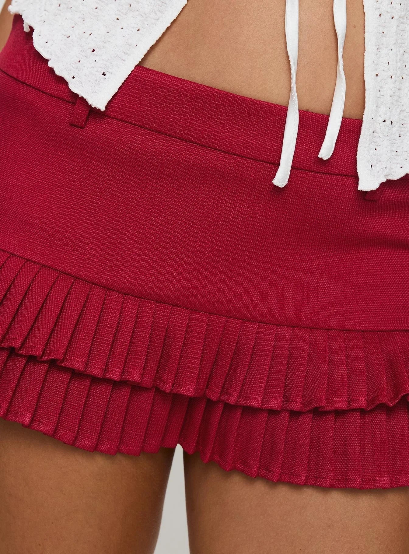 2026 European and American Ladies Fashion Sexy Hot Girls Low-waist Pleated Short Skirt Pants To Prevent Exposure