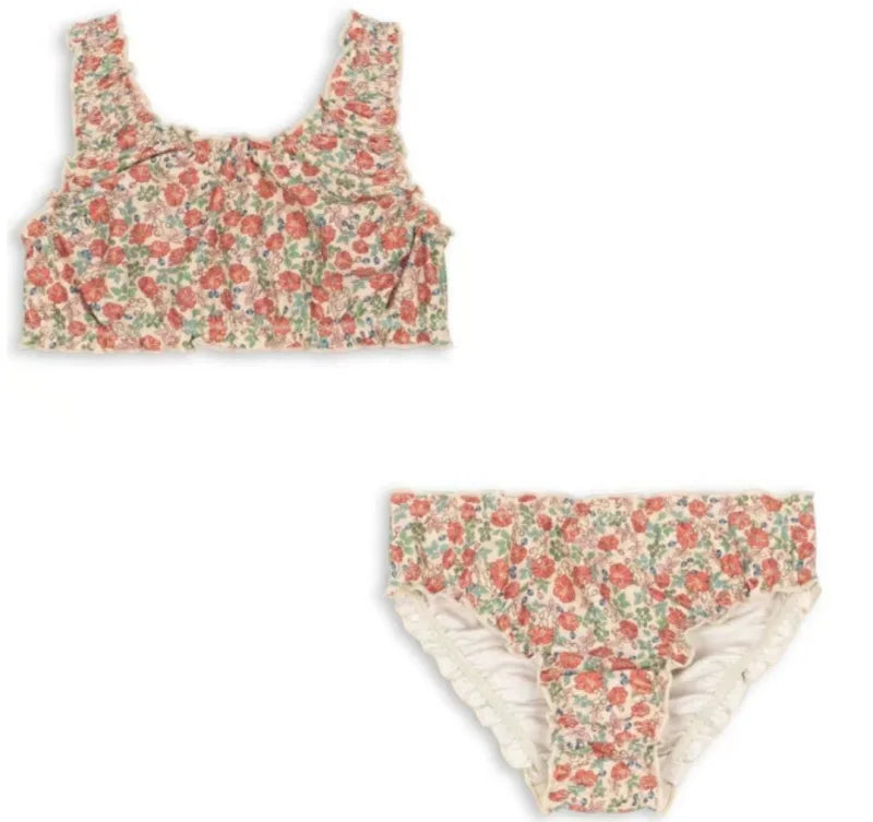 Clothing New Kids Swimwear 2026 Summer Floral Printed Girl Swimsuit Beach Wear Bathing Suit Baby Bikinis Set Clothes Children's