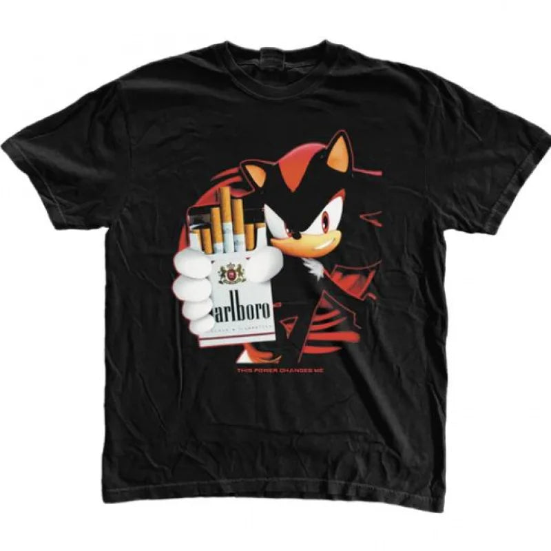 Ultimate Power Sonic Adventure t Shirt Unisex Vintage Graphic Tees Gothic Grunge Y2k Emo Scene Amity Affliction Style Clothes