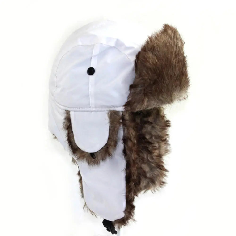 Men's Winter Trapper Aviator Trooper Earflap Warm Russian Waterproof Ski Hat Bomber Cap  Russian Warm Ear Protectors Hats BAZAARHUBO