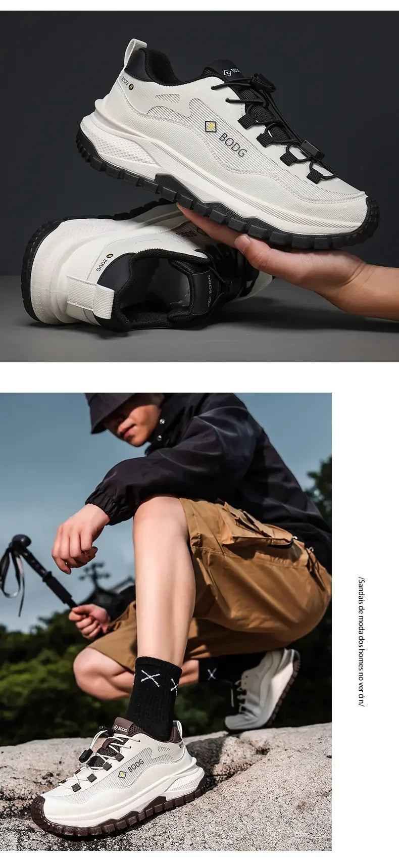 Men's Outdoor Off-Road Running Shoes, Lightweight Breathable Casual Shoes, Anti-slip Wear-resistant Hiking & Trekking Sneakers