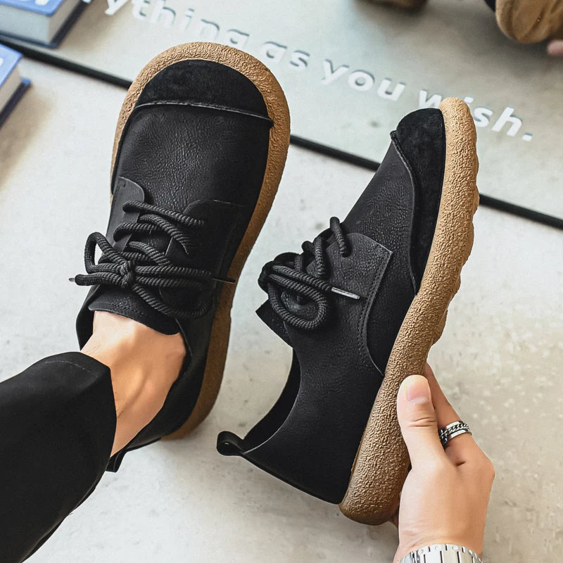 Luxury Brand Men's Casual Shoes Fashion Handmade Walking Shoes Lightweight Leisure Footwear Outdoor Sneakers Leather Work Shoes