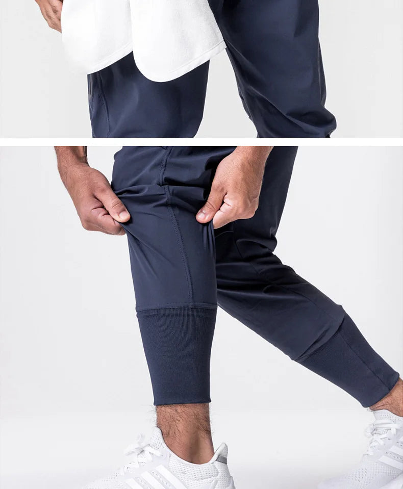 Mens Summer Quick Dry Streetwear Trousers Man Running Joggers Pants Sweatpants Bodybuilding Sports Compression Trackpants