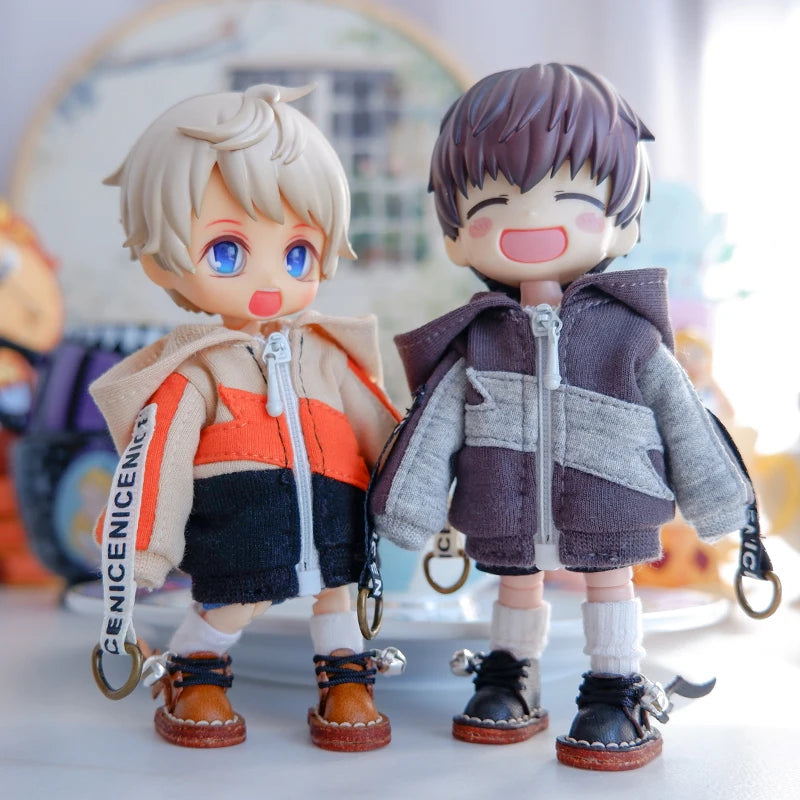 OB11 Doll Shoes Fashion Cowhide Boots Shoes for GSC, YMY, Obitsu 11, 1/12bjd Doll Accessories