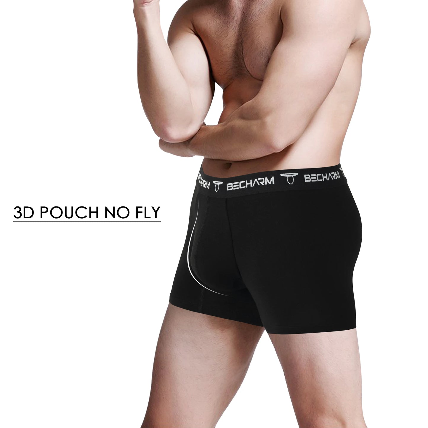 Mens Short Leg Underwear Soft Breathable Cotton Boxer Briefs Man 5 Pack Multicolor Trunks Underpants