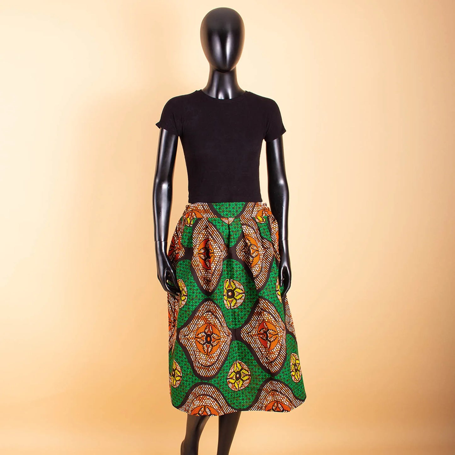 2026 Summer Original African Style Garment Midi Skirt for Women Private Custom High Quality Batik Cotton Femmal Clothing A722704