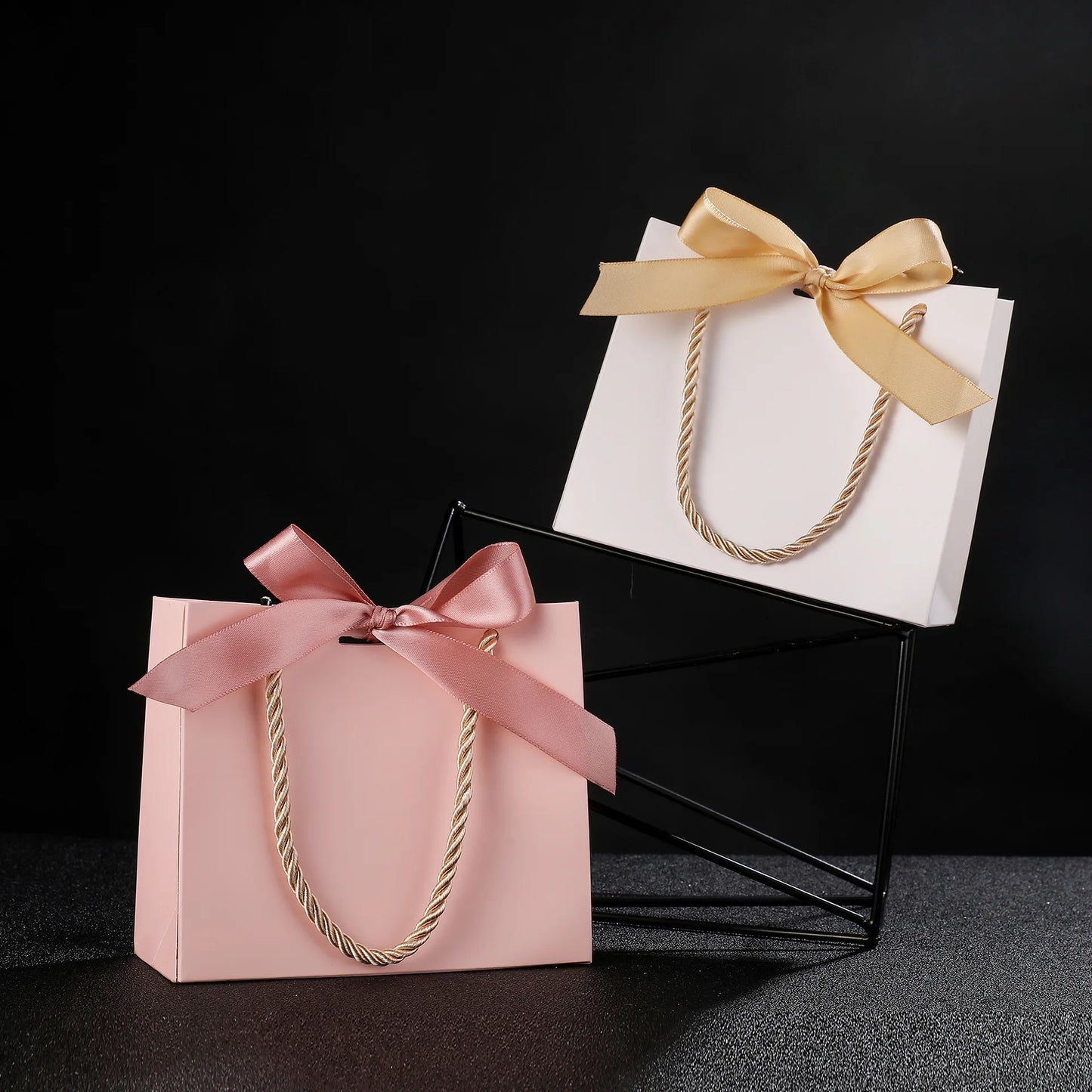 20/50 Reusable Gift Bags with Handles Paper Bags with Bows Shopping Bags Birthday Parties Weddings Graduation Decorative BOX